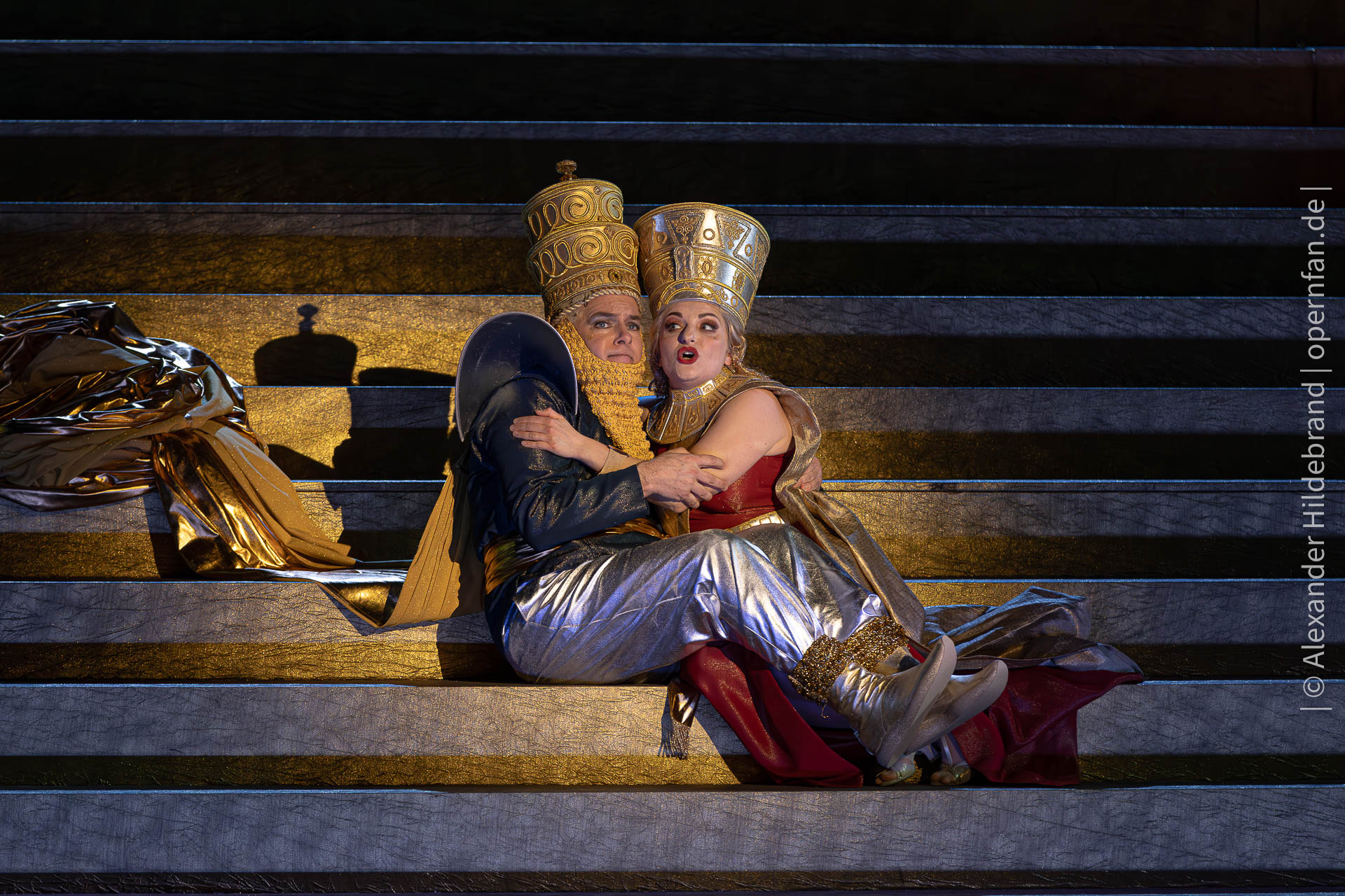 Nitocris: Soraya Mafi, Belshazzar: Robert Murray | Foto © Alexander Hildebrand | opernfan.de | Belshazzar KOB 32