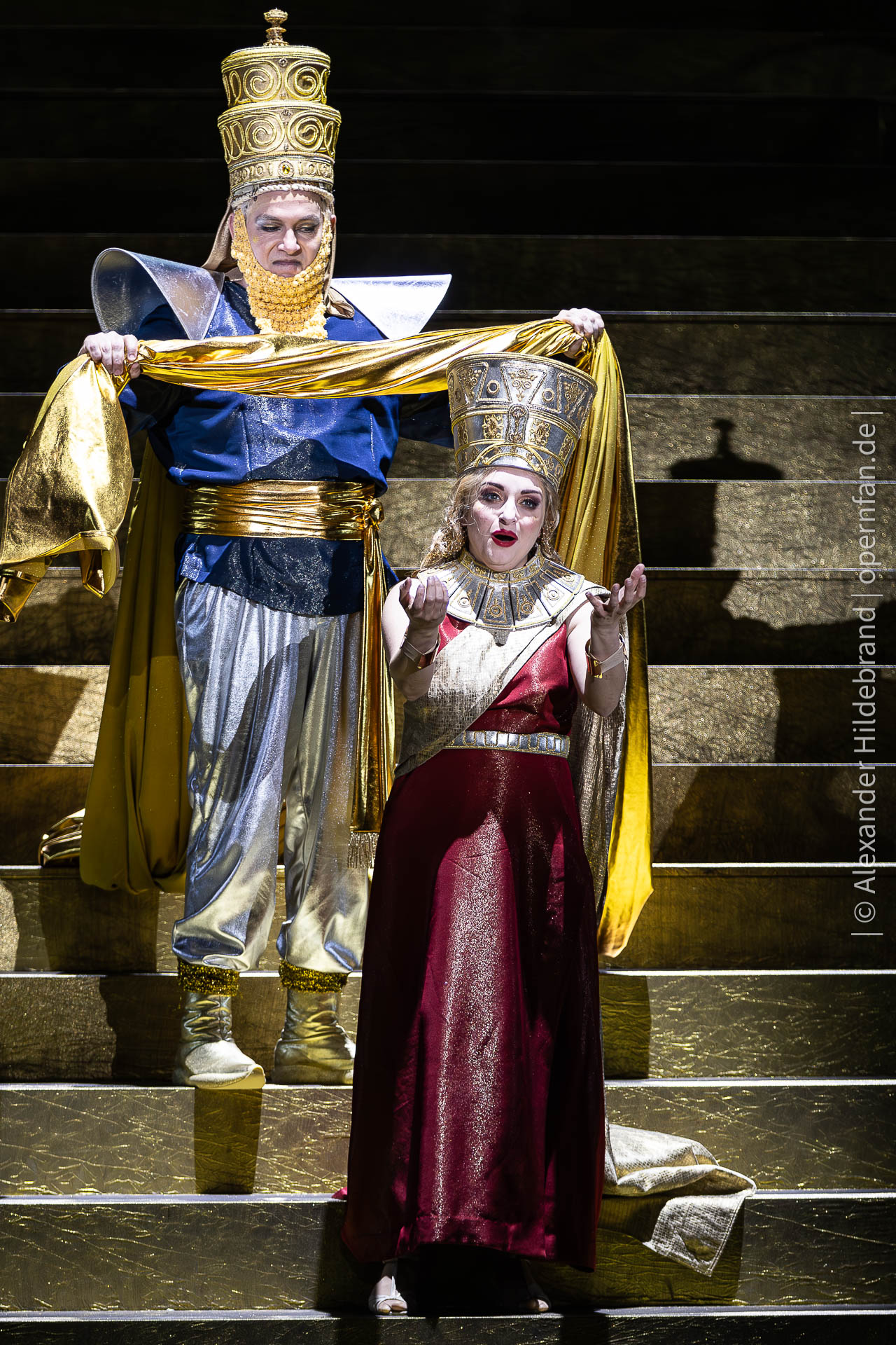 Nitocris: Soraya Mafi, Belshazzar: Robert Murray. | Foto © Alexander Hildebrand | opernfan.de | Belshazzar KOB 38