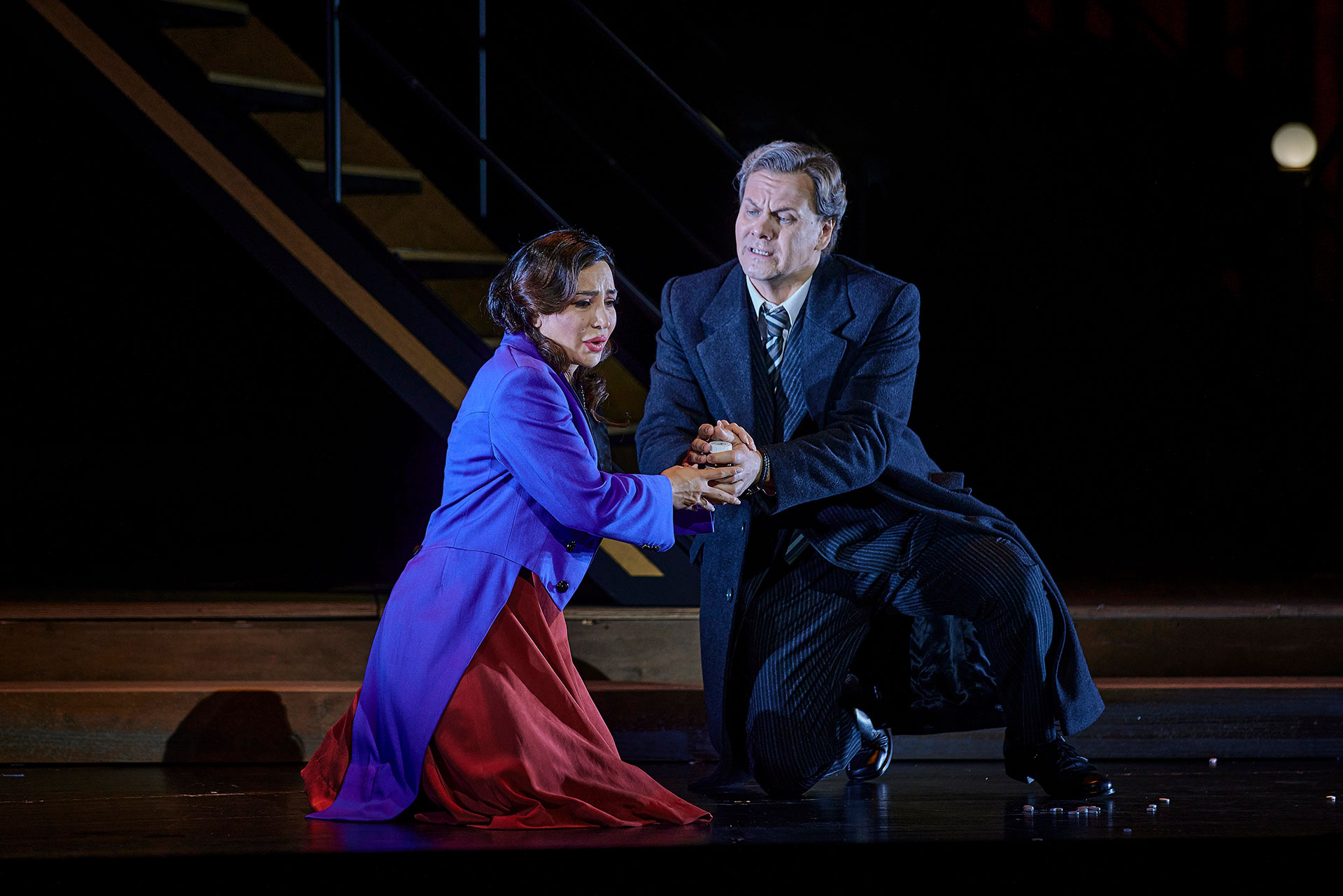 Nina Minasyan (Violetta Valéry), Alexey Markov (Giorgio Germont) La Traviata Gp 260 01 | Foto © Semperoper Dresden/Ludwig Olah |